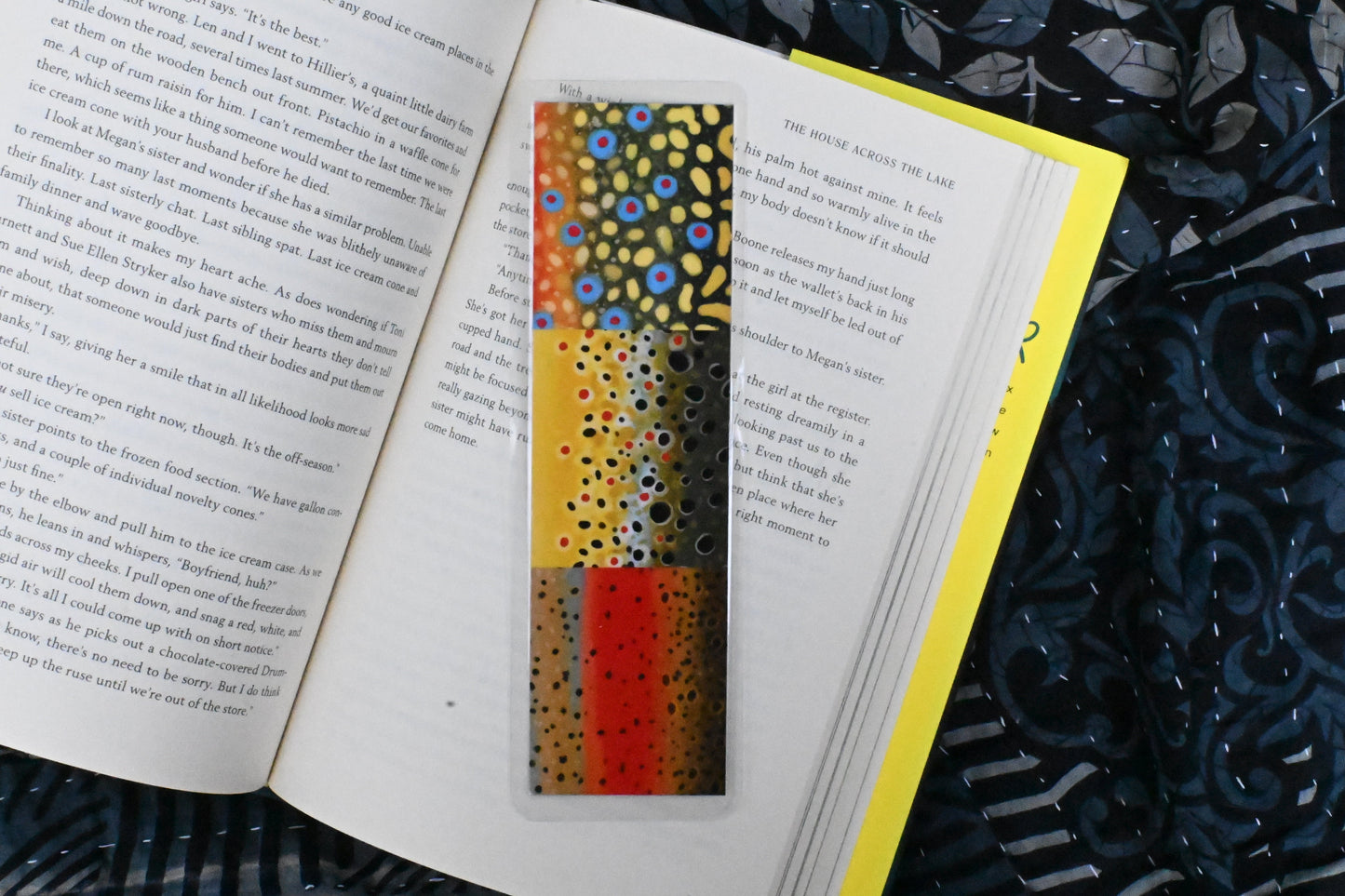 Trout Design Laminated Bookmark