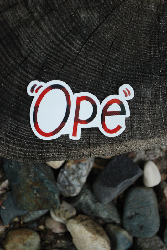 Waterproof "Ope" Sticker: Midwest Gift Decal