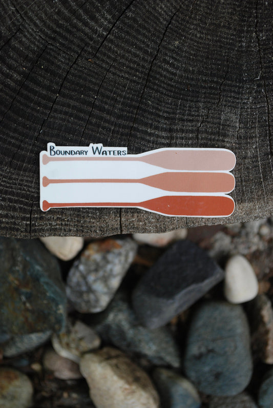 Boundary Waters Paddles Sticker: Waterproof BWCA Decal