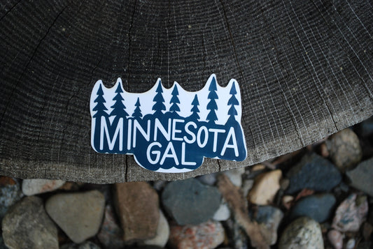 Minnesota Gal Sticker: Waterproof Laptop Decal (3" x 2")