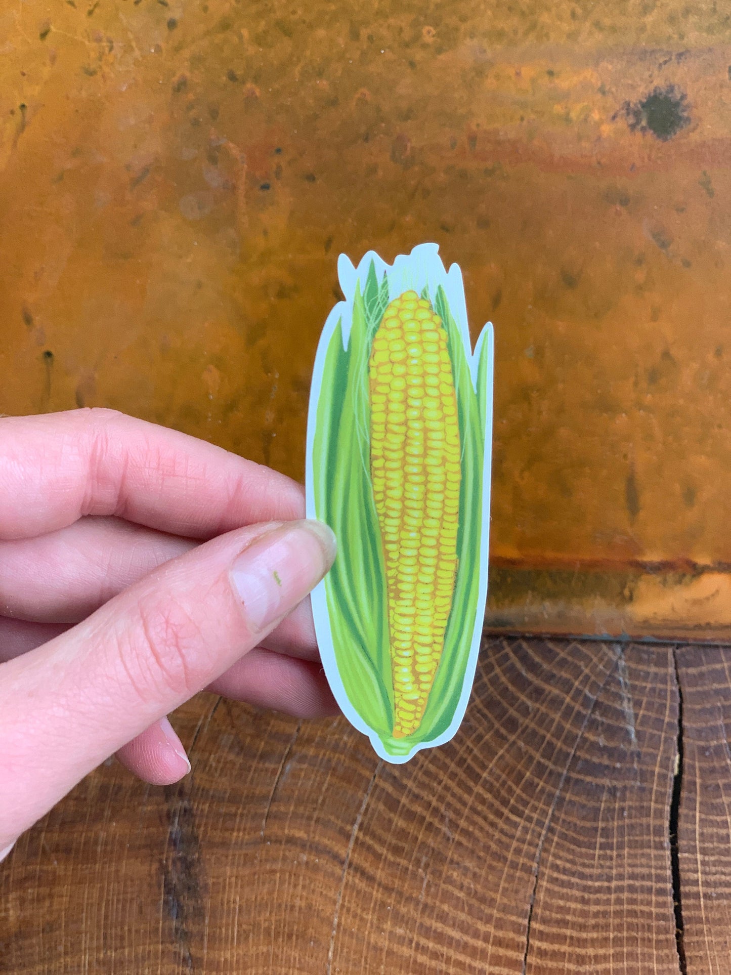 Corn On The Cob Sticker: Waterproof Farming Decal