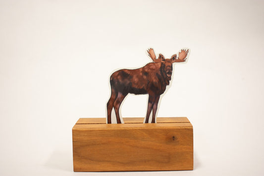 Waterproof Moose Sticker: Hand-Drawn Forest Animal Decal