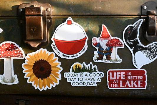 Garden Gnome Magnet: Hand-Drawn Mushroom Design