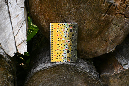 Brown Trout Notebook | Spiral 4 x 6 Laminated Journal