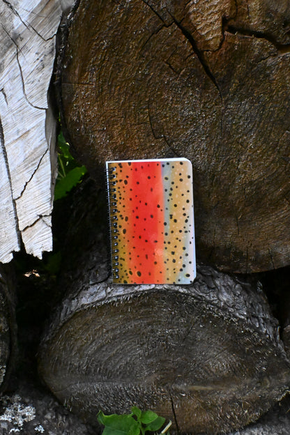 Rainbow Trout Notebook | Spiral 4 x 6 Laminated Journal