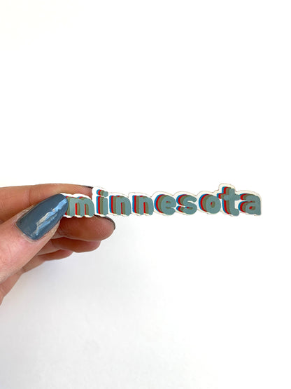 Retro Minnesota Sticker: Waterproof Laptop Decal