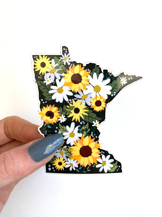 Minnesota Sunflower Sticker: Waterproof Laptop Decal