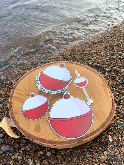 Bobber Sticker Pack: Waterproof Fishing Decals