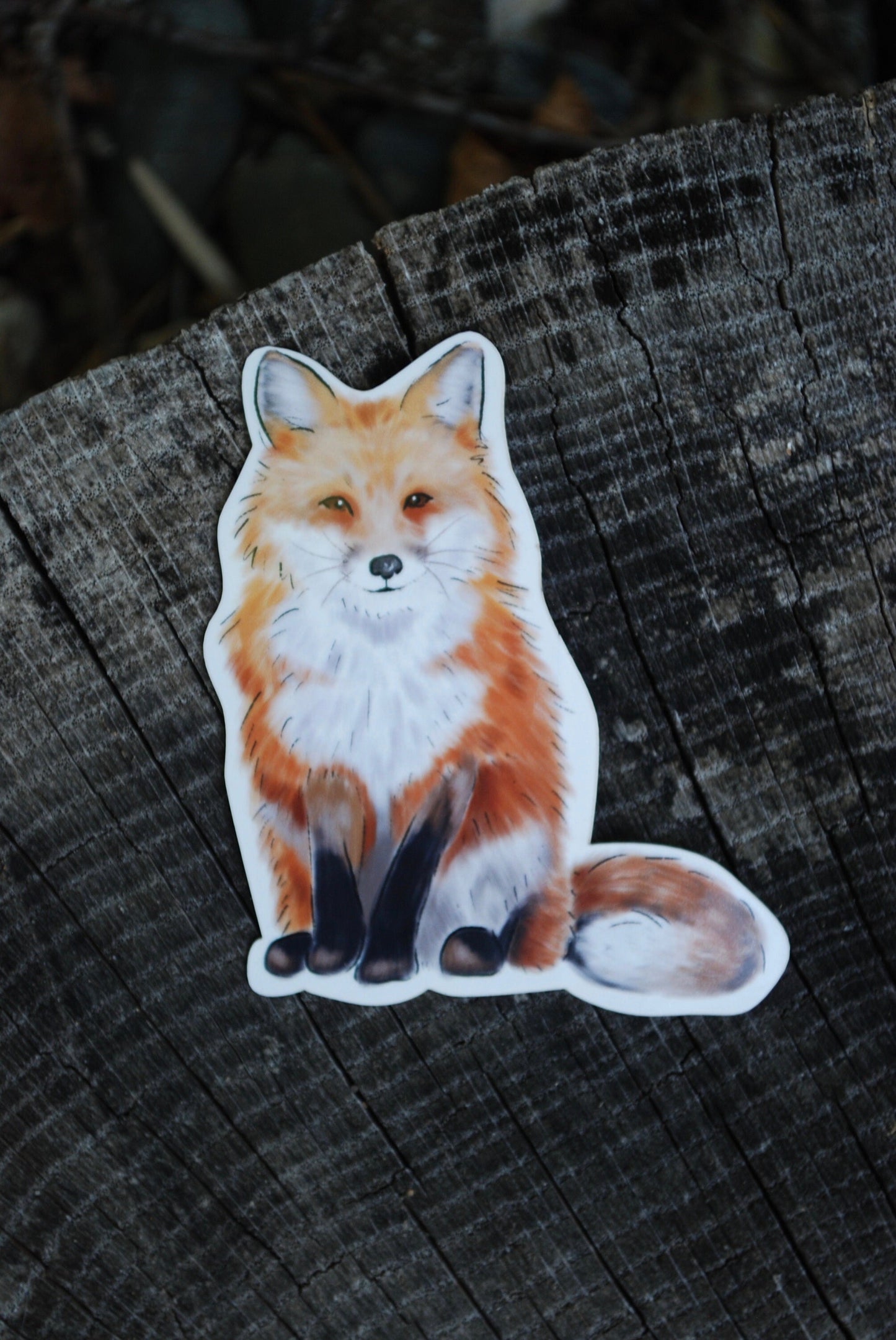 Red Fox Sticker: Hand-Drawn Waterproof Decal