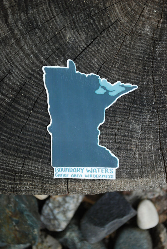 MN Boundary Waters Sticker: Waterproof Laptop Decal
