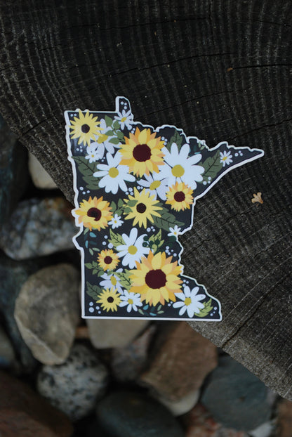Minnesota Sunflower Sticker: Waterproof Laptop Decal