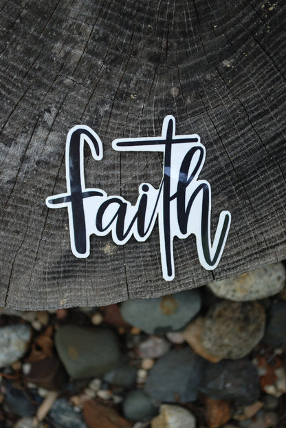 Faith Sticker: Waterproof Inspirational Decal