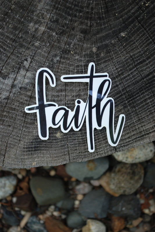 Faith Sticker: Waterproof Inspirational Decal