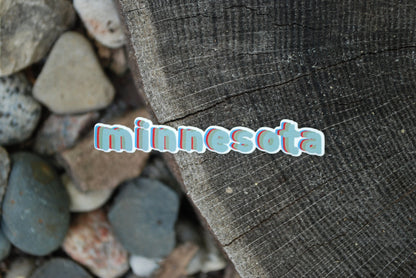 Retro Minnesota Sticker: Waterproof Laptop Decal