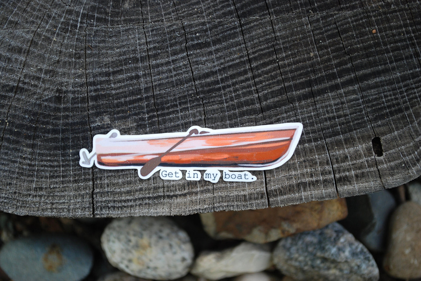 Get In My Boat Sticker: Waterproof Vinyl Decal