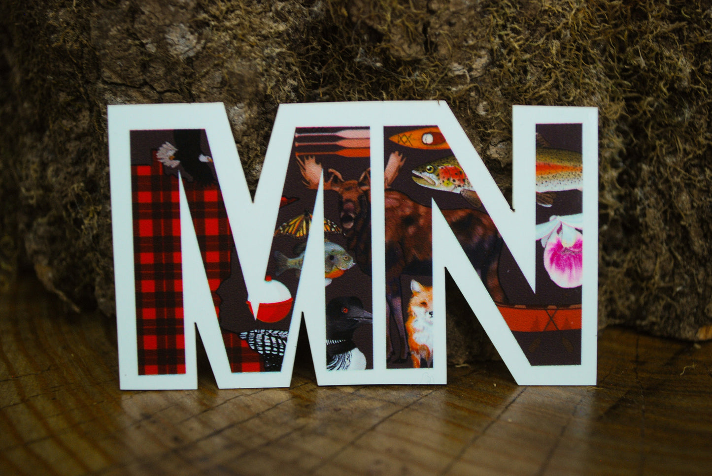 Minnesota Collage Sticker: Waterproof MN Decal