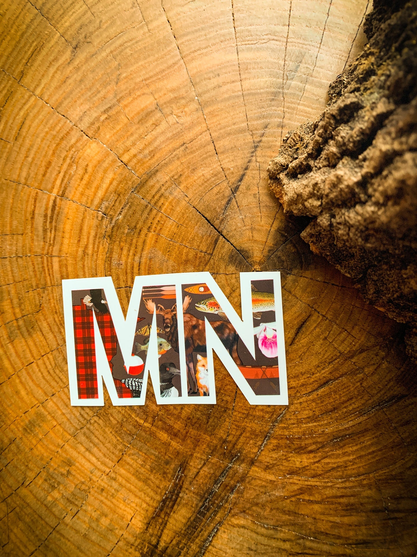 Minnesota Collage Sticker: Waterproof MN Decal