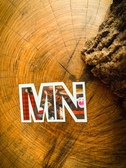 Minnesota Collage Sticker: Waterproof MN Decal