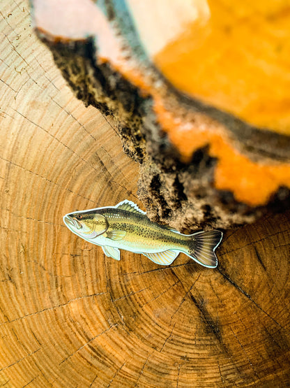 Largemouth Bass Sticker: Waterproof Fish Decal for Laptop