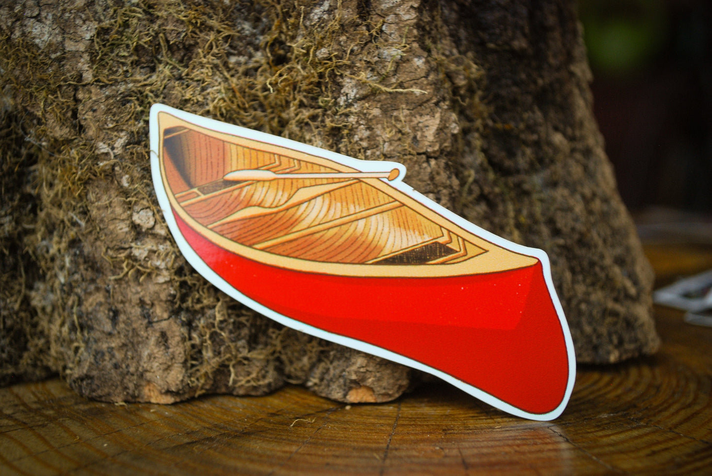 Canoe Sticker: Waterproof Hand-Drawn Decal (3" x 2.6")