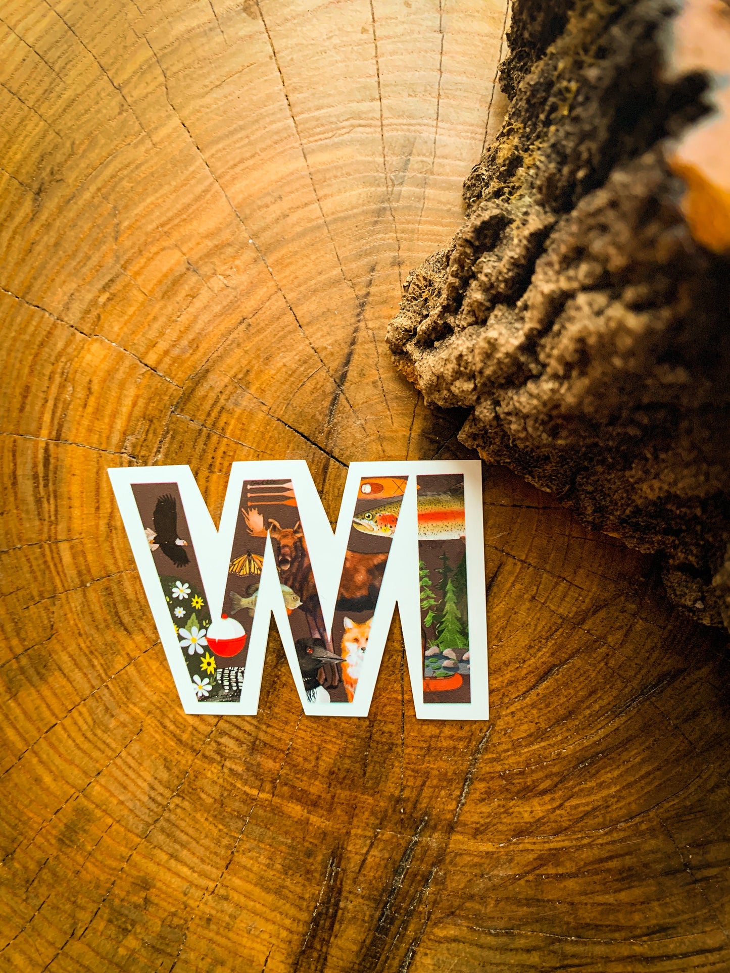 Wisconsin Collage Sticker: Waterproof WI State Pride Decal