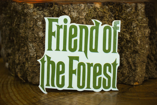Friend Of The Forest Sticker: Waterproof Outdoorsy Decal