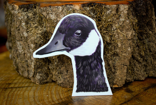 Canadian Goose Head Sticker: Waterproof Laptop Decal