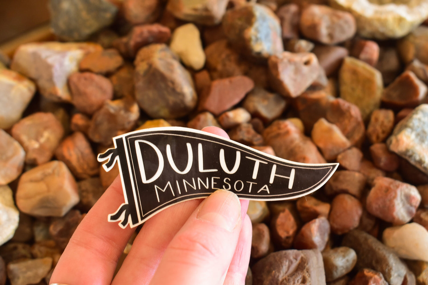 Duluth Minnesota Flag Sticker: Waterproof Decal, Travel Souvenir