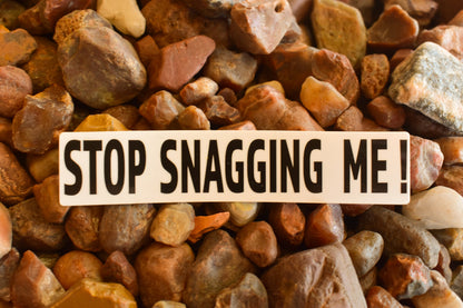 Stop Snagging Me Sticker: Funny Fishing Quote Decal