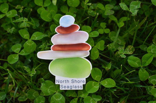 North Shore Seaglass Sticker: Waterproof Travel Decal