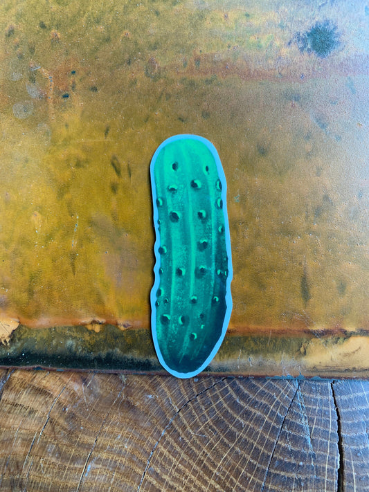 Pickle Sticker: Waterproof Vinyl Decal, Hand-Drawn Art