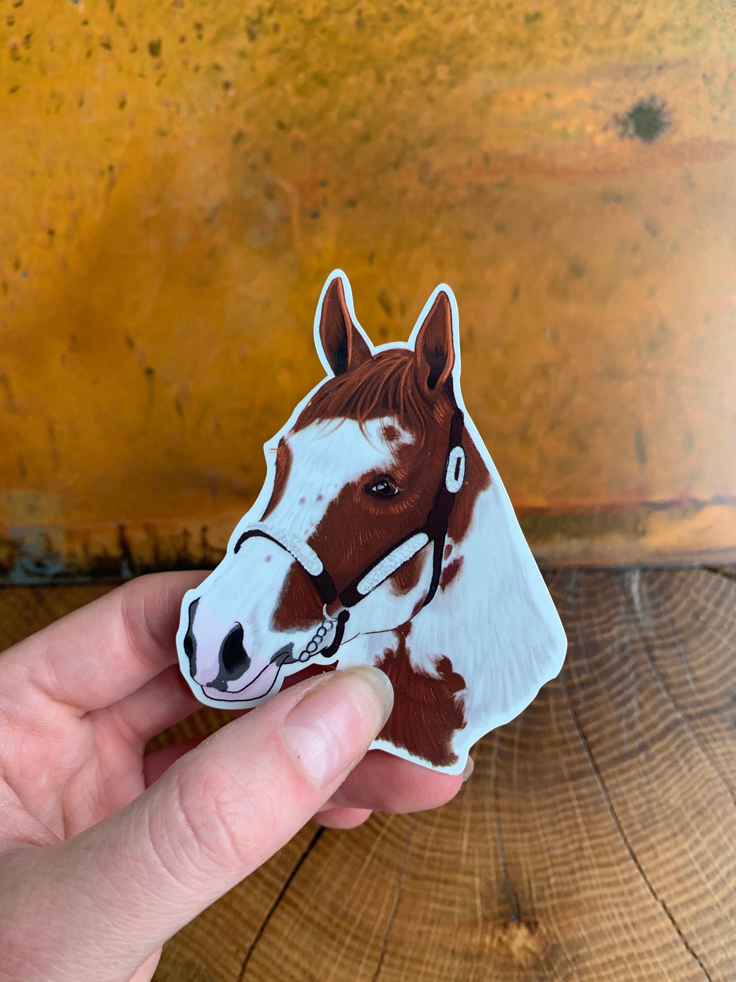 Horse Face Sticker: Waterproof Equestrian Decal