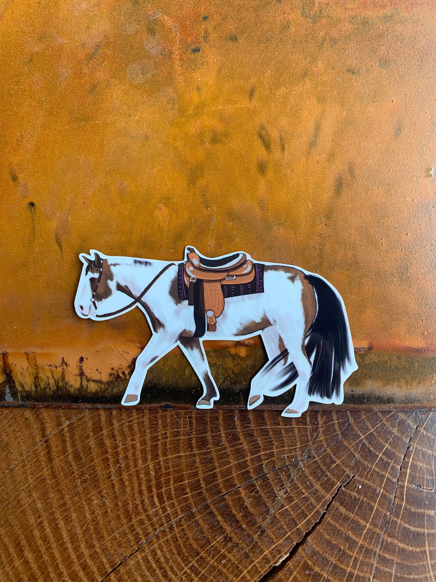 Horse Full Body Sticker: Waterproof Equestrian Decal (3" x 2.9")