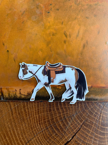 Horse Full Body Sticker: Waterproof Equestrian Decal (3" x 2.9")