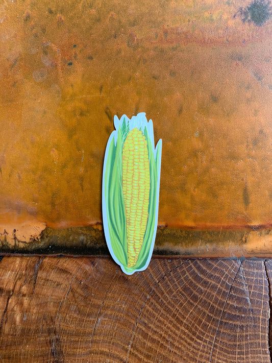 Corn On The Cob Sticker: Waterproof Farming Decal