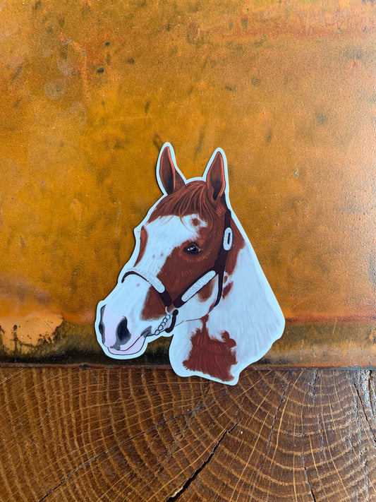Horse Face Sticker: Waterproof Equestrian Decal