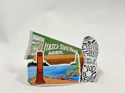 Itasca State Park Sticker Pack: Waterproof MN Outdoor Decals