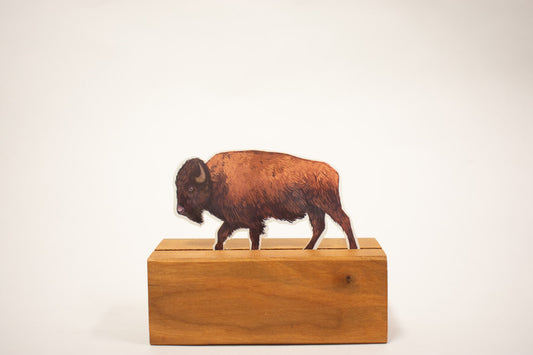 Waterproof Bison Sticker: Midwest Laptop Decal (3")