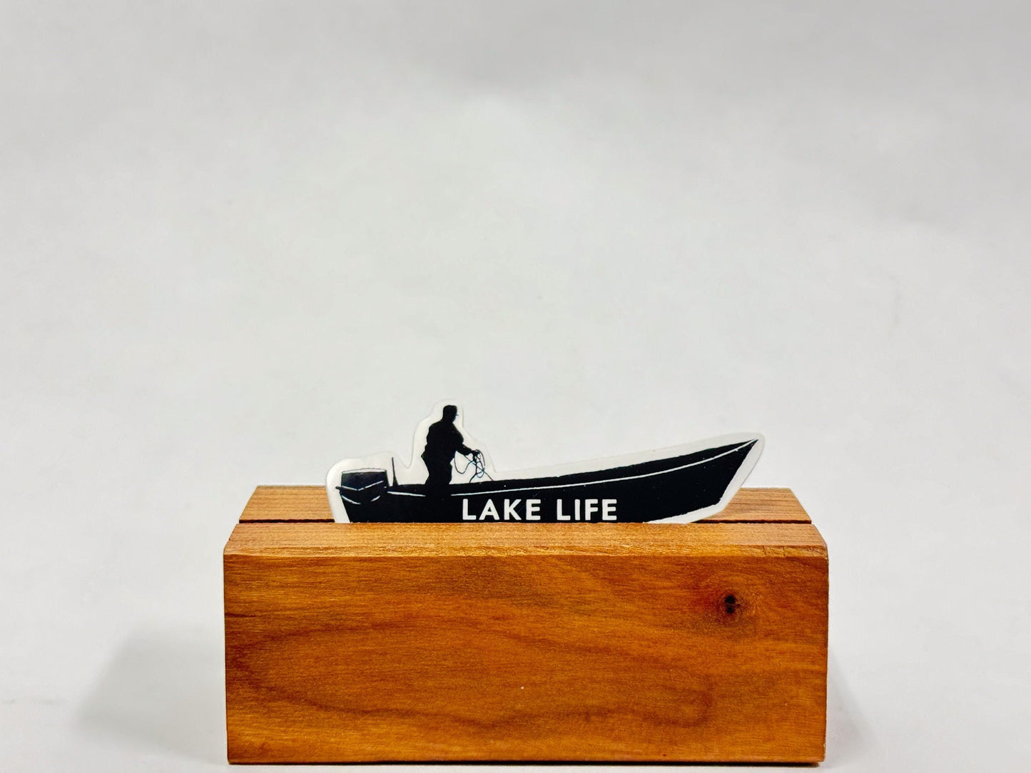 Lake Life Boat Sticker: Waterproof Fishing Decal (3")