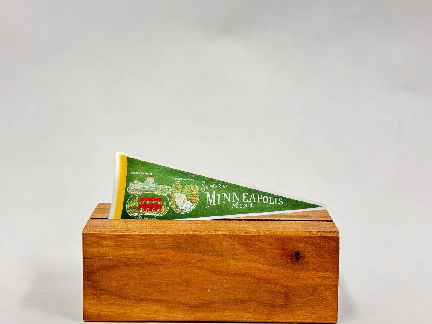 Minneapolis MN Pennant Sticker: Vintage Travel Decal