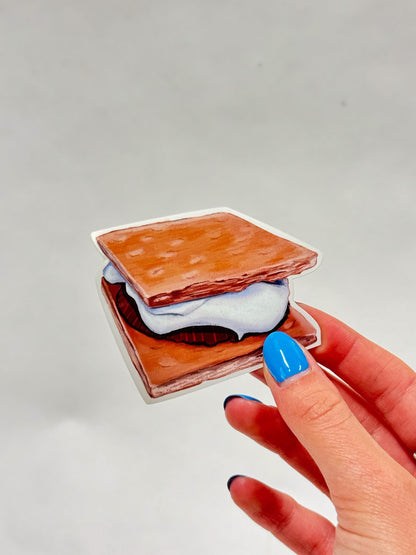 S'mores Sticker: Waterproof Camping Decal (3")