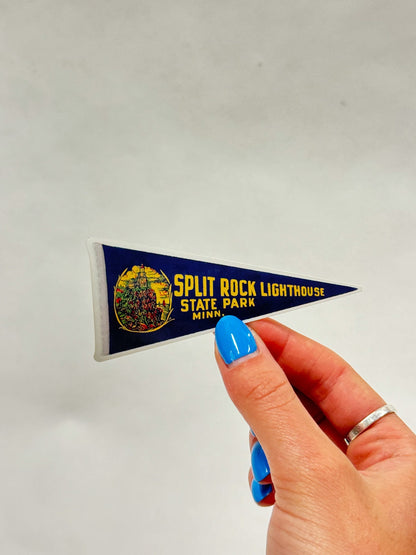 Split Rock Lighthouse Pennant Sticker: MN State Park, Waterproof
