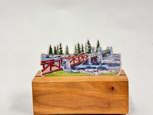 Jay Cooke Swinging Bridge Sticker: MN State Park Waterproof Decal