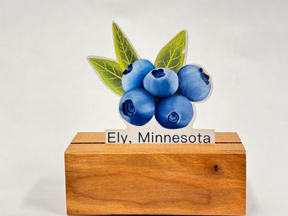Blueberries Ely, Minnesota Sticker: Waterproof Travel Decal