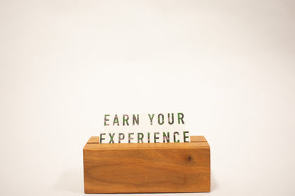 Earn Your Experience Camo Sticker: Waterproof Hunting Decal