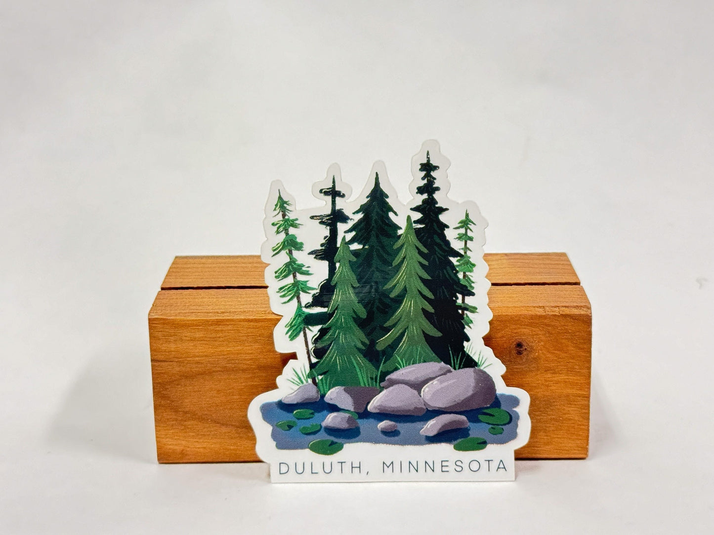 Duluth MN Trees Sticker: Waterproof Forest Decal