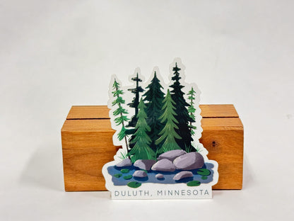 Duluth MN Trees Sticker: Waterproof Forest Decal