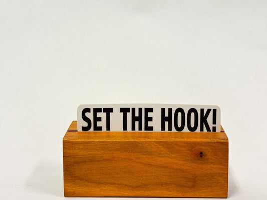 Set The Hook Sticker: Waterproof Fishing Quote Decal