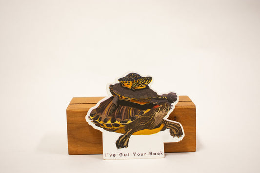 Painted Turtles Waterproof Sticker: "I've Got Your Back" Decal