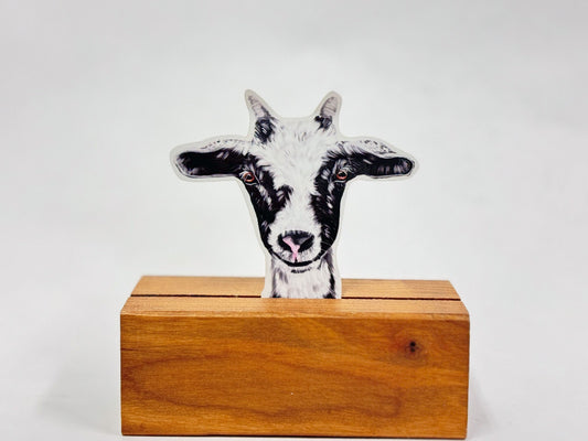 Goat Head Sticker: Waterproof Farm Animal Decal (3" x 3")